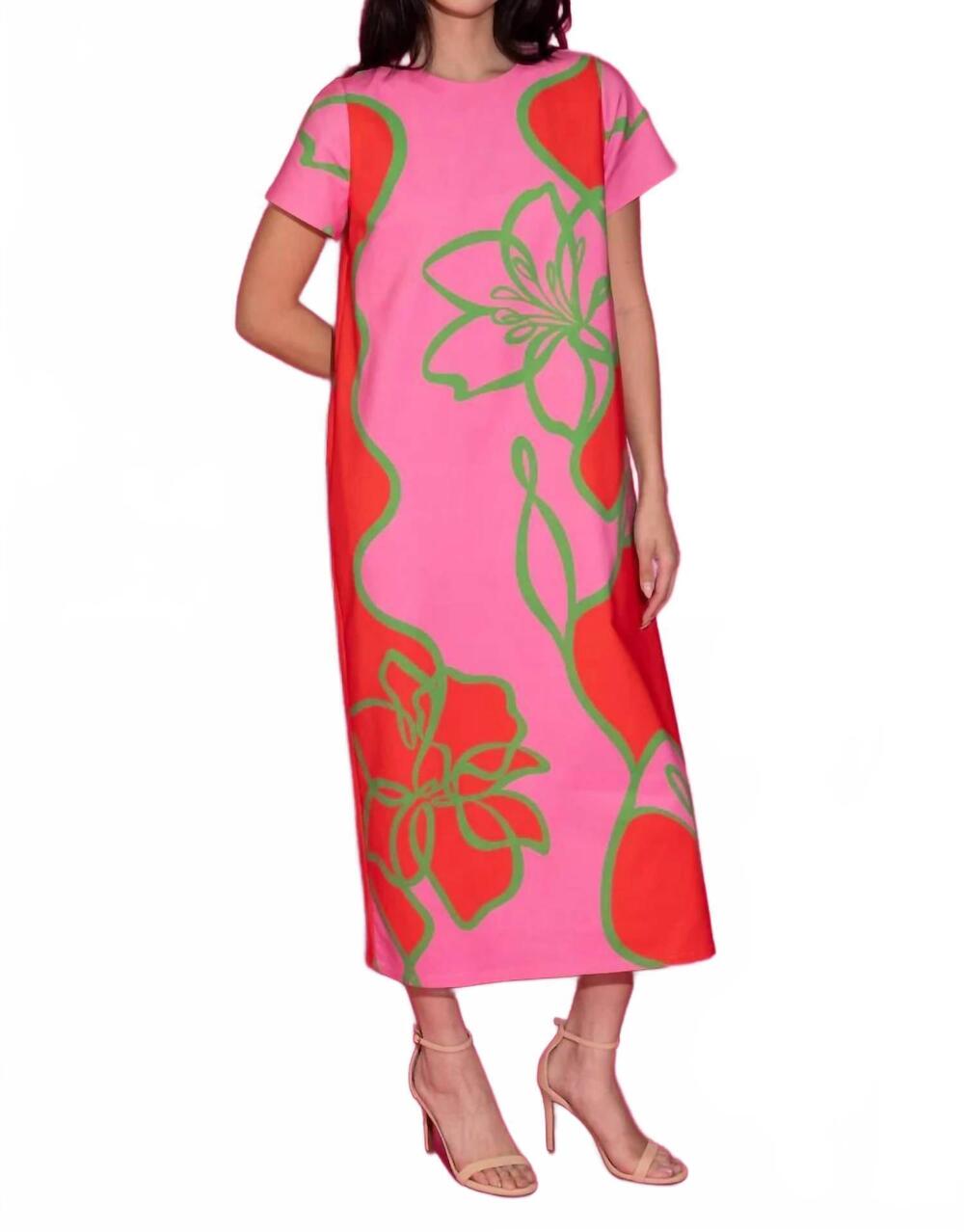 NEW ALDEN ADAIR elliot maxi dress in fuschia